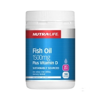 Nutra Life 纽乐 纯天然深海鱼油+维生素D胶囊 180粒 保质期：09/2027